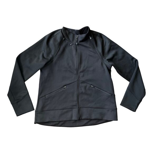 Jockey Women's Full Zip Convertible Jacket Vest Black Size L Athleisure Workout - Picture 2 of 13